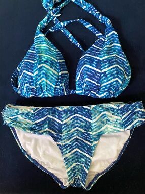 Ralph Laure blue printed bikini